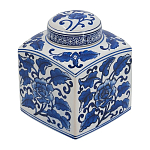 Ваза с крышкой в китайском стиле Oriental Blue & White Ornament Vases варинант исполнения - 1 | Loft Concept в Твери
