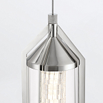 Подвесной светильник хромированного цвета с прозрачным цилиндрическим стеклянным плафоном Eurofase варинант исполнения - 5 | Loft Concept в Твери