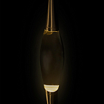 Подвесной светильник с хрустальным плафоном и бронзовым основанием Renee Glass Drops  варинант исполнения - 5 | Loft Concept в Твери