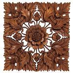 Панно из дерева квадратное Flower Panel With Trees варинант исполнения - 1 | Loft Concept в Твери