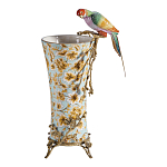 Ваза фарфоровая с птицей на бронзовой ветке Garden of Eden варинант исполнения - 5 | Loft Concept в Твери