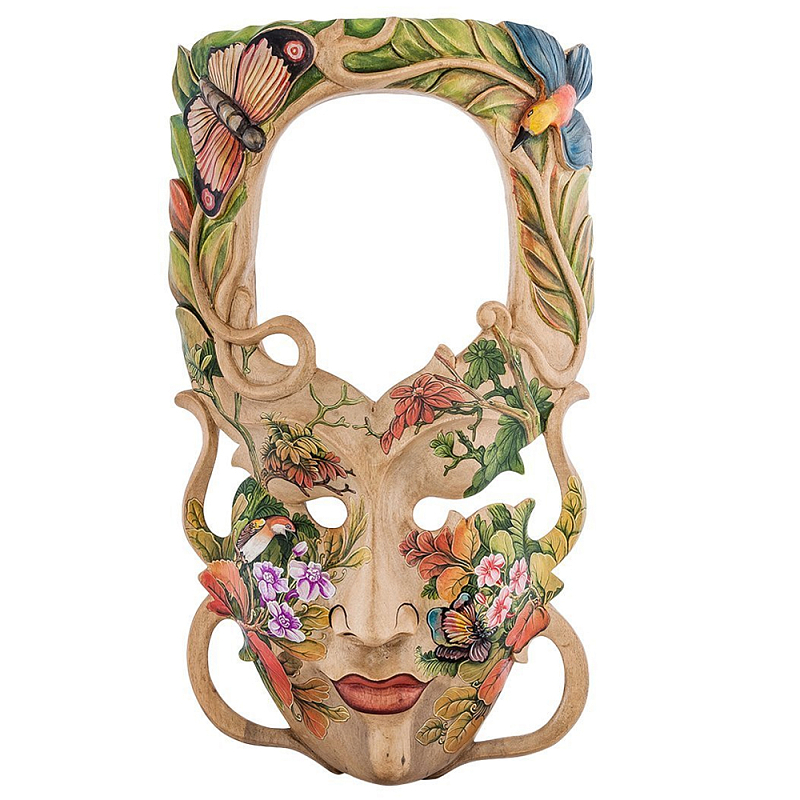 Маска деревянная резная расписная Tropical Mask Мульти Маска деревянная резная расписная Tropical Mask Мульти в Твери | Loft Concept