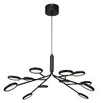 Люстра черного цвета с 12-ю круглыми плафонами Bendik Lighting варинант исполнения - 1 | Loft Concept в Твери