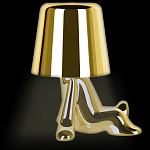 Настольная лампа фигурная золотого цвета с гладким абажуром Высота 17 см Sophia варинант исполнения - 5 | Loft Concept в Твери