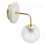 Бра с белым матовым плафоном в форме шара Round White Matte Lampshade варинант исполнения - 2 | Loft Concept в Твери