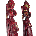 Комплект из 2-х деревянных статуэток Asmat Statuettes Red варинант исполнения - 3 | Loft Concept в Твери