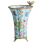 Ваза со стрекозой из фарфора с бронзовыми элементами Paradise Dragonfly варинант исполнения - 1 | Loft Concept в Твери