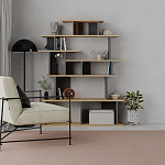 Стеллаж прямой с вертикальными и горизонтальными полками цвета антрацит и древесины APOLLON BOOKCASE ANTHRACITE OAK варинант исполнения - 1 | Loft Concept в Твери