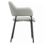 Стул мягкий с подлокотниками Chair Gray Upholstery Boucle варинант исполнения - 2 | Loft Concept в Твери
