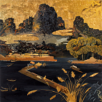 Кофейный стол с японским пейзажем Bohemia coffee table  варинант исполнения - 1 | Loft Concept в Твери