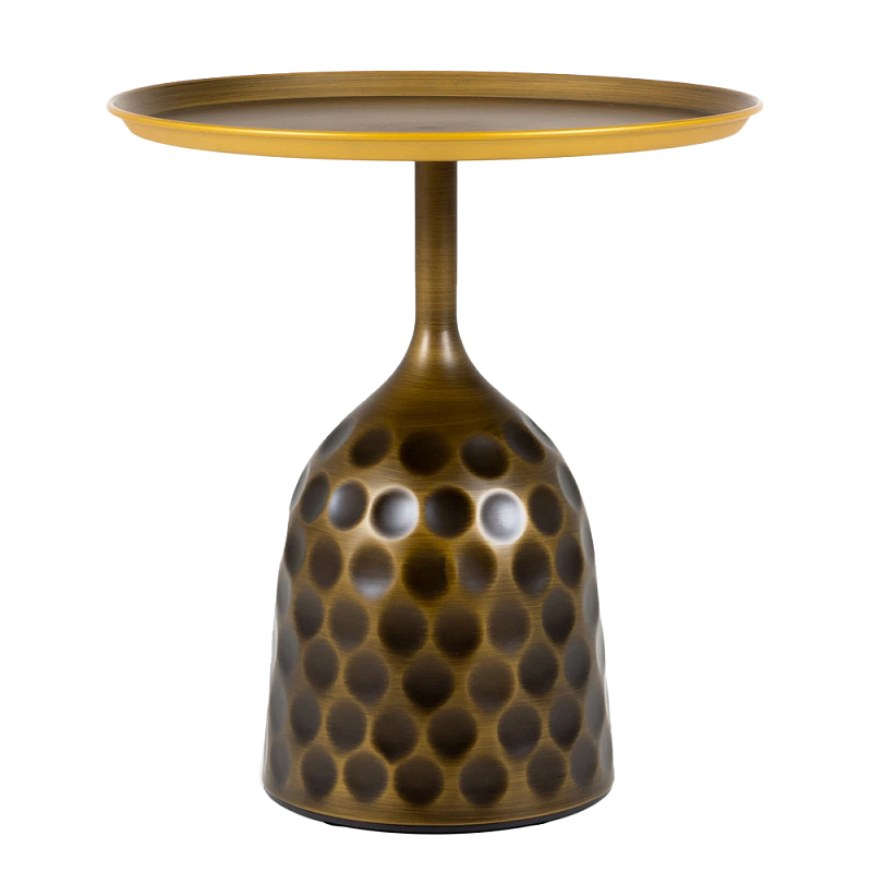 Столик журнальный металлический в форме перевернутого бокала Golden Glass Золотой в Твери | Loft Concept 