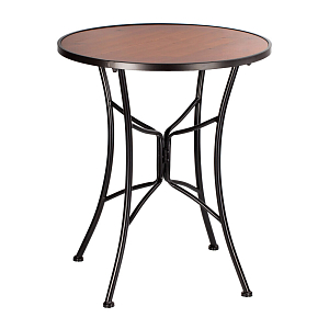 Столик приставной с круглой столешницей на металлическом черном основании Scenical Table