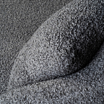 Кушетка серая с обивкой букле Thalia Grey Boucle Sofa варинант исполнения - 2 | Loft Concept в Твери