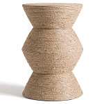 Приставной стол с отделкой из джута Juti D30 см варинант исполнения - 2 | Loft Concept в Твери