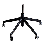 Стул с мягкой бежевой обивкой из велюра и подъемно-поворотным механизмом на черных колесиках Harper Beige варинант исполнения - 4 | Loft Concept в Твери