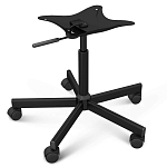 Стул с мягкой черной обивкой из велюра и подъемно-поворотным механизмом на колесиках Harper Black варинант исполнения - 4 | Loft Concept в Твери