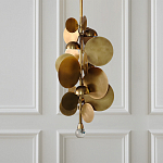 Люстра креативная из дисков цвета латунь Constellation Light and Style варинант исполнения - 2 | Loft Concept в Твери