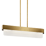 Люстра подвесная прямоугольная цвета латунь Kichler варинант исполнения - 1 | Loft Concept в Твери