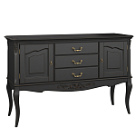 Консоль черная из массива бука с ящиками в стиле прованс Black Provence варинант исполнения - 2 | Loft Concept в Твери