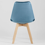 Стул с мягким велюровым сиденьем Arvika Blue варинант исполнения - 4 | Loft Concept в Твери