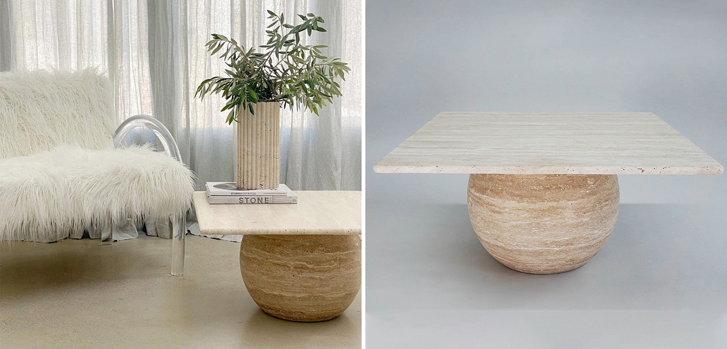 Кофейный стол Edna Travertine Coffee Table Кофейный стол Edna Travertine Coffee Table - Loft-Concept в Твери