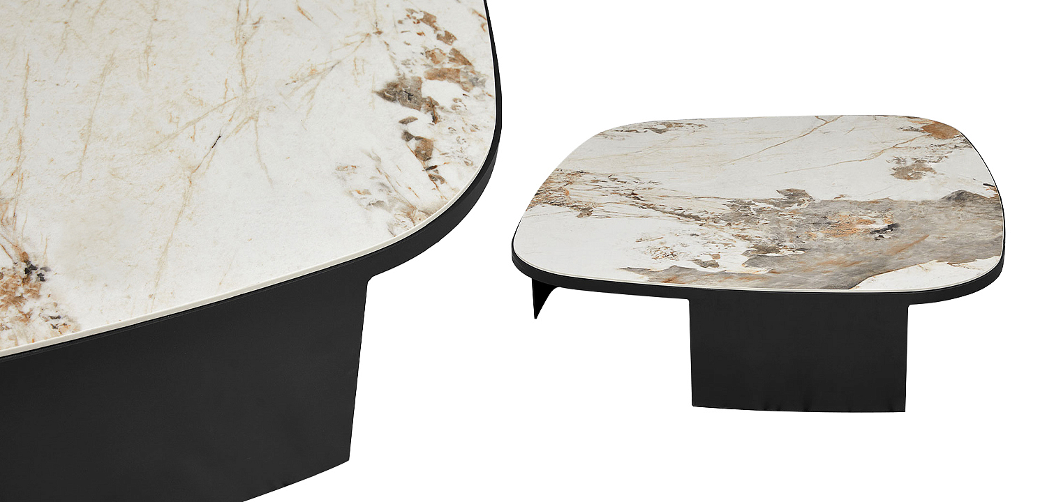 Кофейный стол с каменной столешницей Keir Coffee Table Кофейный стол с каменной столешницей Keir Coffee Table - Loft-Concept в Твери