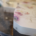 Шкатулка из эпоксидной смолы с цветами белая Epoxy Resin Square Box White варинант исполнения - 6 | Loft Concept в Твери