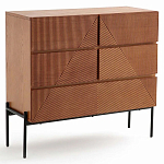 Комод с геометрическим рисунком на ящиках Anders Dark Wood варинант исполнения - 1 | Loft Concept в Твери