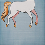 Плитка с узором Девочка единорог варинант исполнения - 6 | Loft Concept в Твери