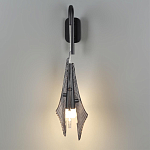 Бра черного цвета с плафоном из рельефного стекла Glass Pod варинант исполнения - 8 | Loft Concept в Твери