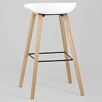 Барный стул на ножках из натурального дерева Boras White варинант исполнения - 5 | Loft Concept в Твери