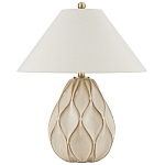 Настольная лампа с волнистым узором и абажуром в форме конуса Macrame варинант исполнения - 3 | Loft Concept в Твери