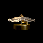 Бра в форме прозрачного стеклянного цветка с рельефной текстурой Textured Glass варинант исполнения - 12 | Loft Concept в Твери