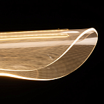 Люстра линейная с прозрачным волнообразным плафоном Wave Line варинант исполнения - 7 | Loft Concept в Твери