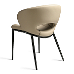 Стул обеденный кремовый из экокожи Futuristic Chair варинант исполнения - 2 | Loft Concept в Твери