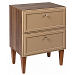 Тумба прикроватная бежевая из массива бука с 2-мя ящиками Wenge Light варинант исполнения - 1 | Loft Concept в Твери