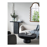 Столик кофейный черного цвета с овальной столешницей и круглым основанием Black Dalmen Table варинант исполнения - 4 | Loft Concept в Твери