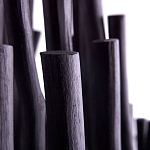 Люстра черная с несколькими ярусами деревянных палочек Bright Wooden Chandelier варинант исполнения - 7 | Loft Concept в Твери