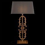 Настольная лампа на ажурном чугунном основании с тканевым серым абажуром Openwork Lamp варинант исполнения - 2 | Loft Concept в Твери