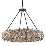 Люстра круглая с абажуром из устричных раковин Sea Ravens варинант исполнения - 2 | Loft Concept в Твери