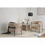 Кресло полукруглое мягкое с буклированной обивкой Armchair with Boucle Upholstery варинант исполнения - 3 | Loft Concept в Твери