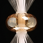 Подвесной светильник с вертикальной композицией из прозрачных и янтарных стеклянных шаров и ромбов Gabriel Scott Luna варинант исполнения - 17 | Loft Concept в Твери