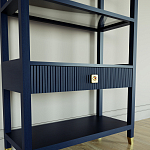 Стеллаж Elsa Dreams Blue со стеклянными полками и ящиком варинант исполнения - 5 | Loft Concept в Твери