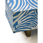 Кофейный стол Kenya Coffee Table Bone Inlay ZEBRA blue варинант исполнения - 3 | Loft Concept в Твери
