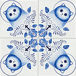 Плитка с узором Котики варинант исполнения - 1 | Loft Concept в Твери