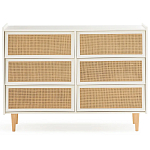 Комод с 6-ю ящиками из плетеного ротанга Remi Cream Wicker Furniture варинант исполнения - 2 | Loft Concept в Твери