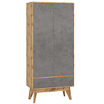 Шкаф с фасадом цвета серый бетон Grace of Furniture варинант исполнения - 1 | Loft Concept в Твери