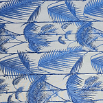 Мебельная ткань Вышивка синий принт 280 см T2-136 варинант исполнения - 1 | Loft Concept в Твери