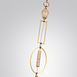 Подвесной светильник с плоским прозрачным плафоном и декоративной вставкой из текстурного камня Tectona  варинант исполнения - 7 | Loft Concept в Твери