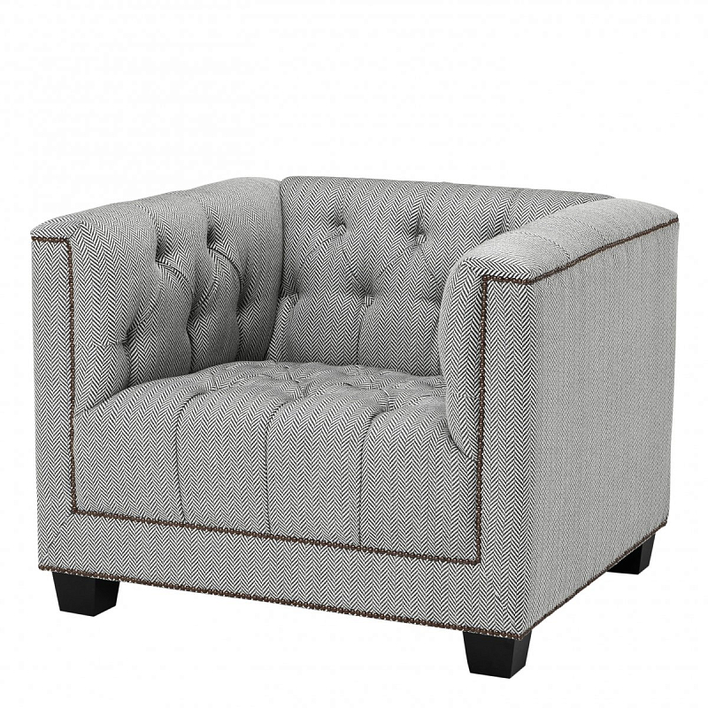 Кресло Eichholtz Chair Paolo Grey Серый Черный в Твери | Loft Concept 
